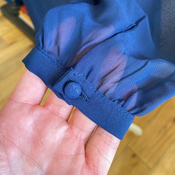 Romeo & Juliet Sheer Tunic Dress/Cover-Up Navy XS - Picture 8 of 9